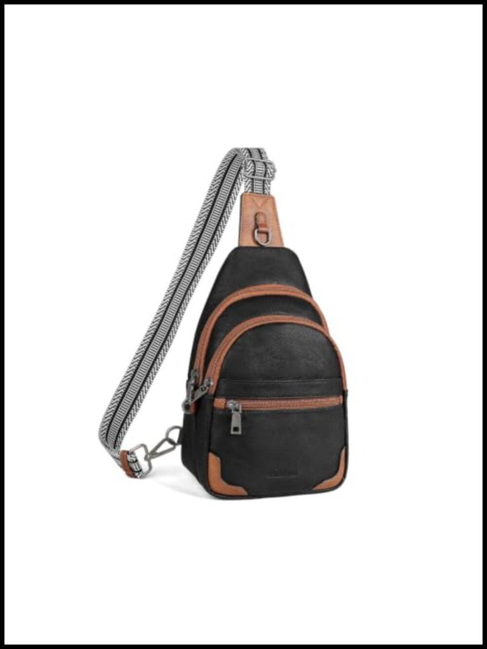 Anti Theft Sling Bag Waterproof PU Leather RFID Crossbody Purse